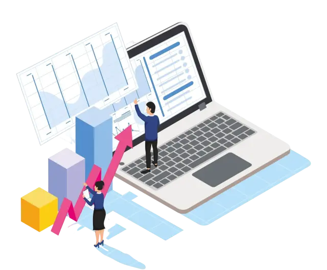 Illustrative image of CRM and ERP software solutions for business efficiency